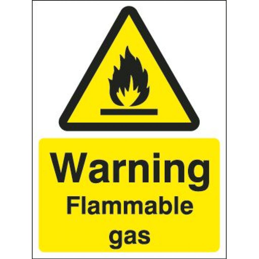 Warning Flammable gas