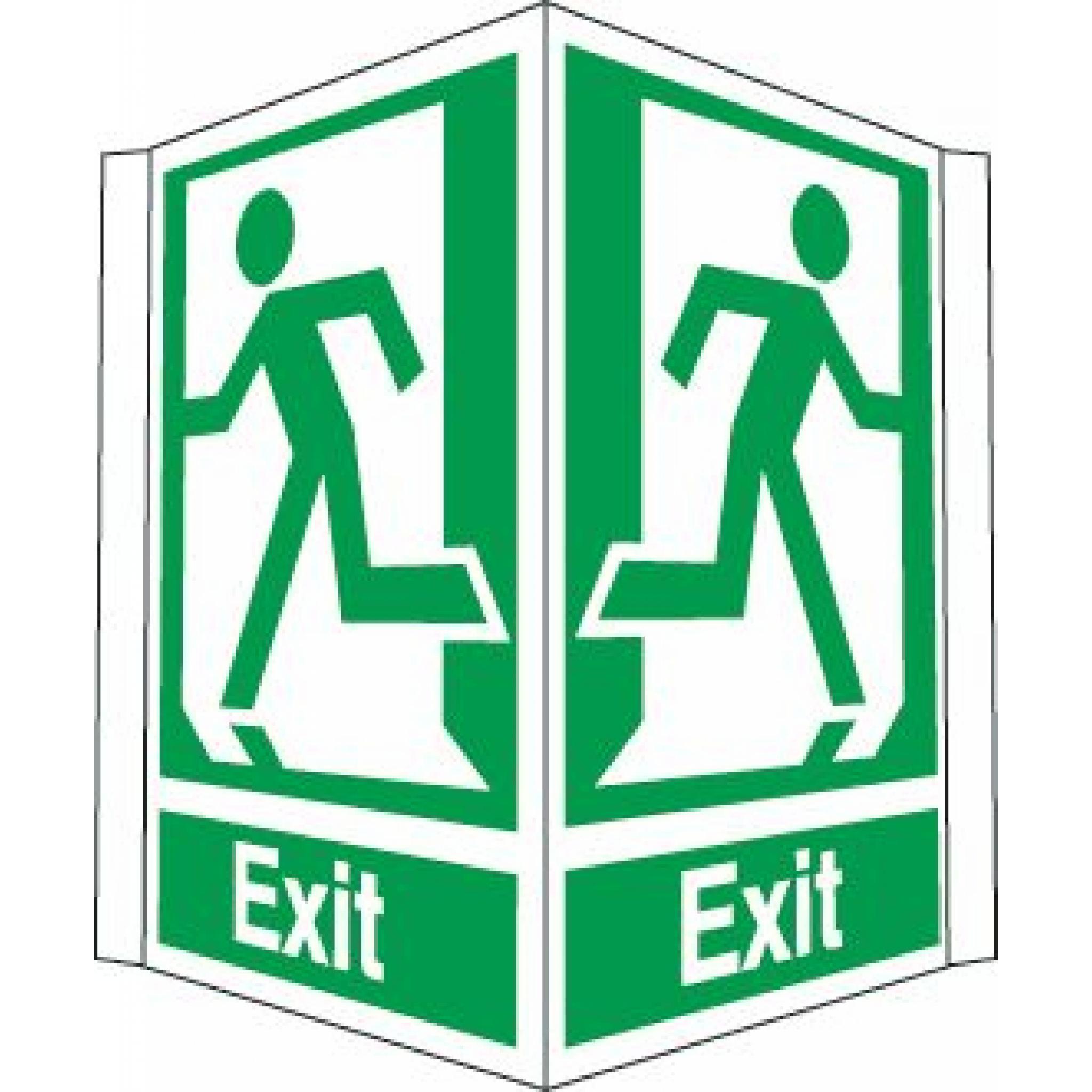 Exit Running man left and right (Projecting sign)