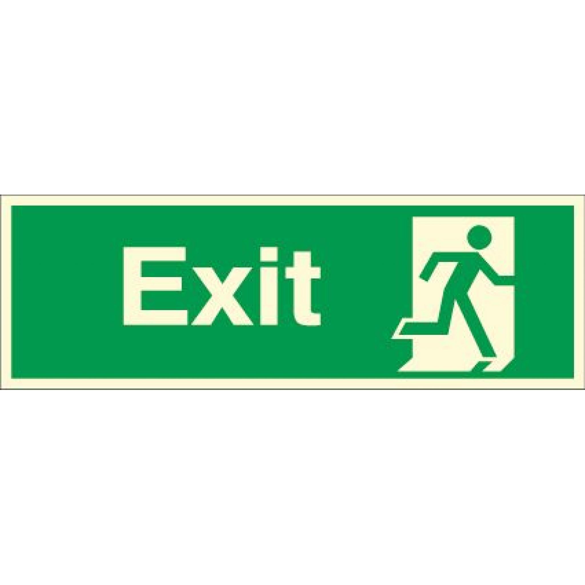 Exit - Running man right (Photoluminescent)