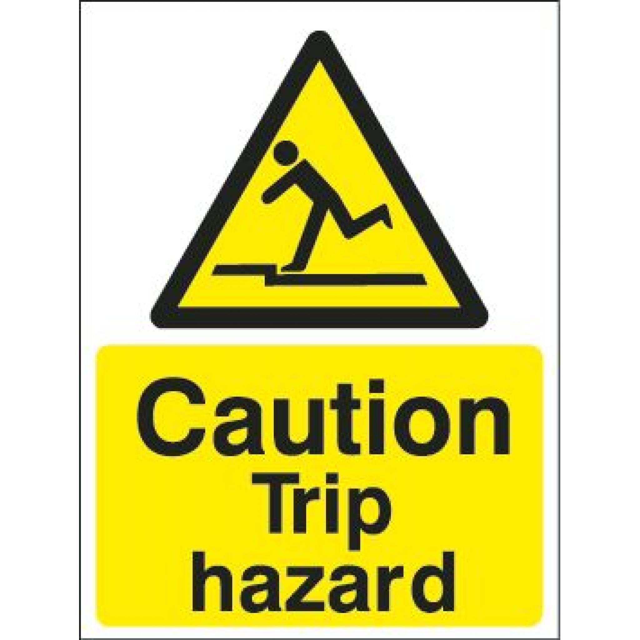 Danger Trip Hazard - Warning Sign - Rigid Plastic - 150x200mm (x3 - View #11