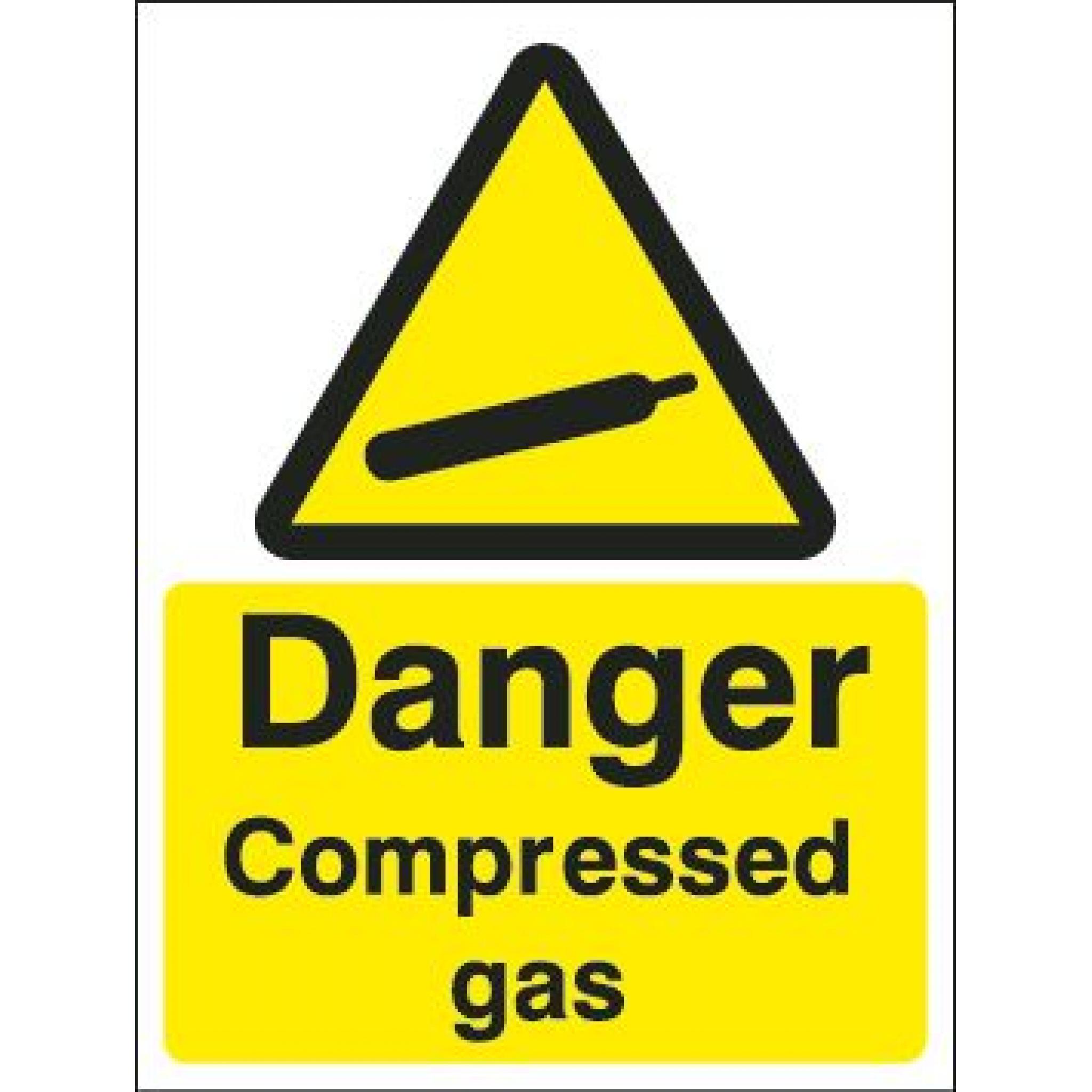 Danger Compressed gas