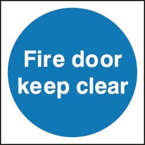 Fire door keep clear