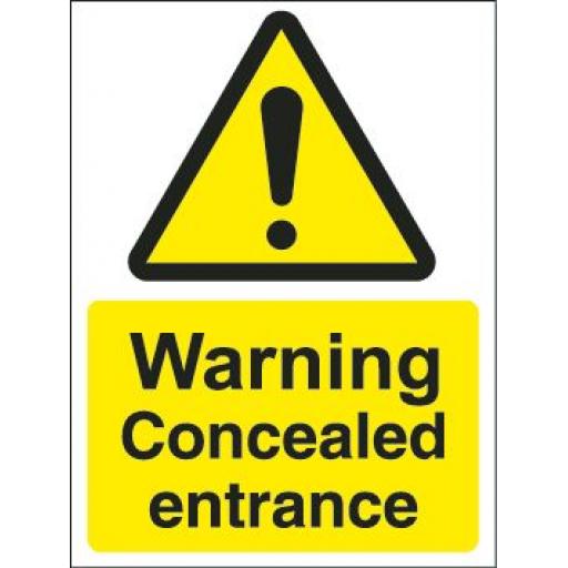 Warning Concealed entrance