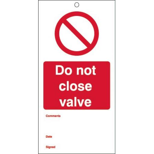 Do not close valve