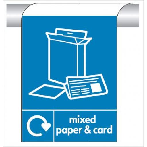 mixed paper & card - Curve Top Sign