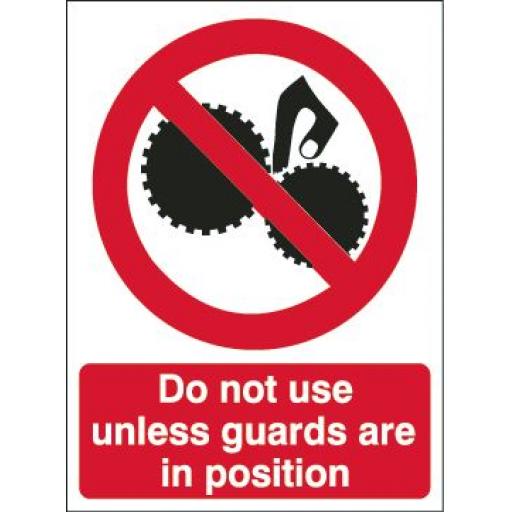Do not use unless guards are in position