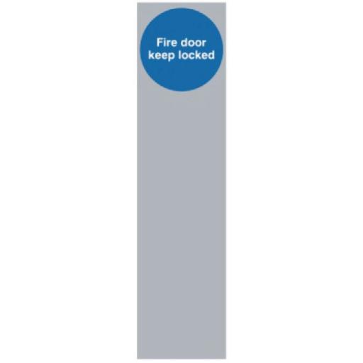 Fire door keep locked - long (Drilled only)