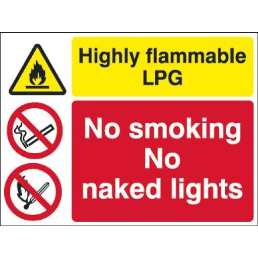 Highly flammable LPG No smoking No naked lights