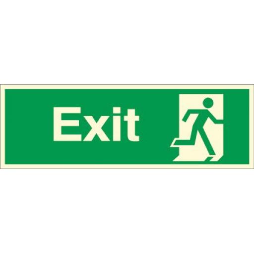 Exit - Running man right (Photoluminescent)