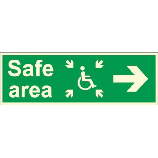 Safe area - Disabled logo - Arrow right (Photoluminescent)