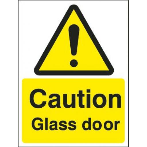 Caution Glass door