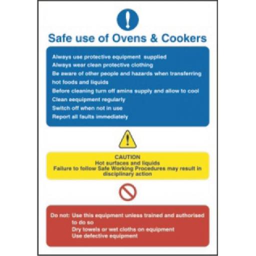 Safe use of Ovens & Cookers