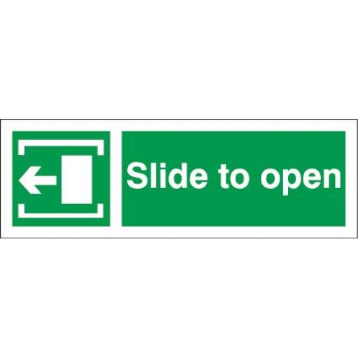 Slide to open - Arrow left