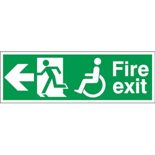 Fire exit - Disabled - Running man - Left arrow