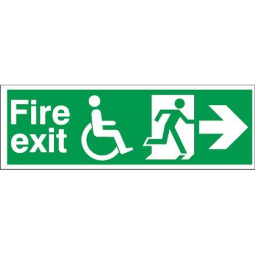 Fire exit - Disabled - Running man - Right arrow