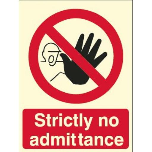 Strictly no admittance (Photoluminescent)