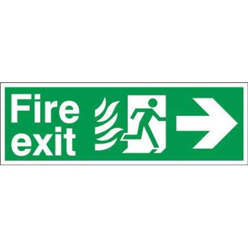 Fire exit - Flame - Running man - Right arrow