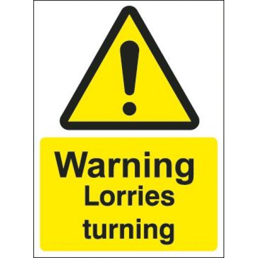 Warning Lorries turning