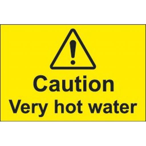 Caution Very hot water (Yellow)
