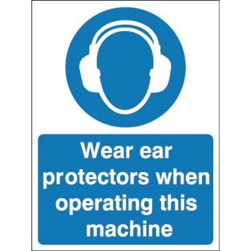 Wear ear protectors when operating this machine