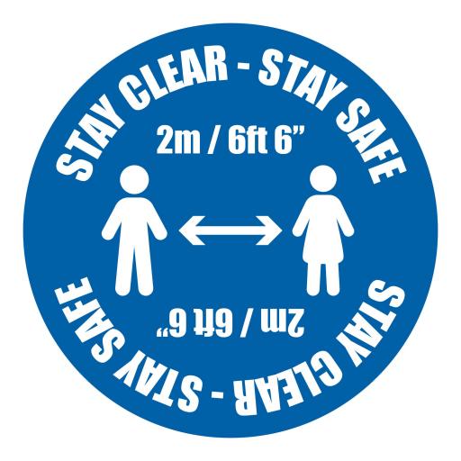 Stay Clear Stay Safe - Floor Graphics (bulk pack)