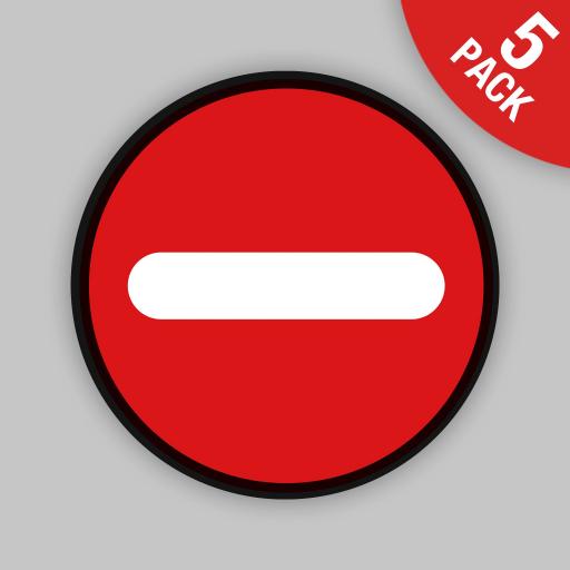 No Entry (Red Round) - Floor Graphics (bulk pack)